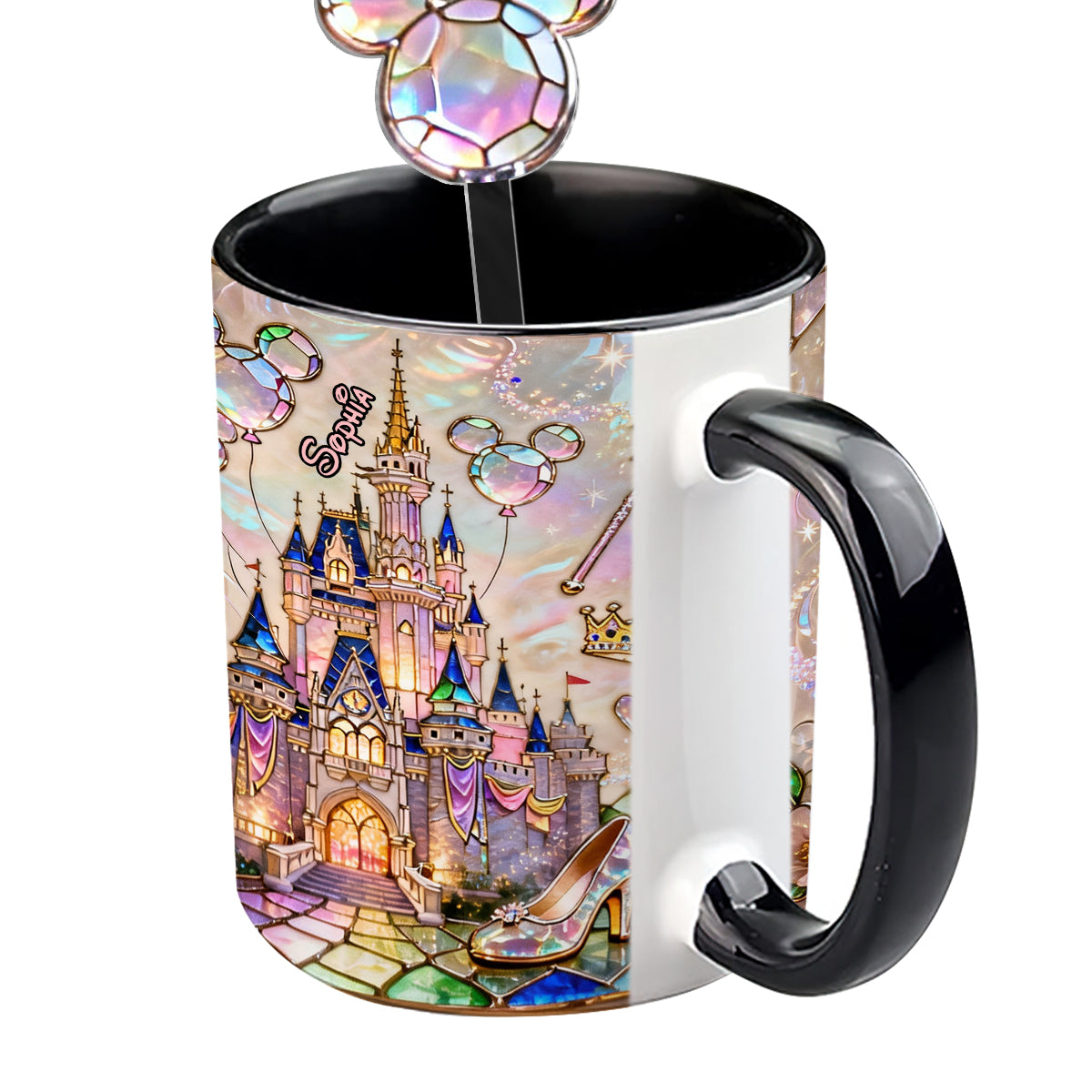 The Magical Castle - Personalized Mouse Set Accent Mug with Acrylic Stirrers