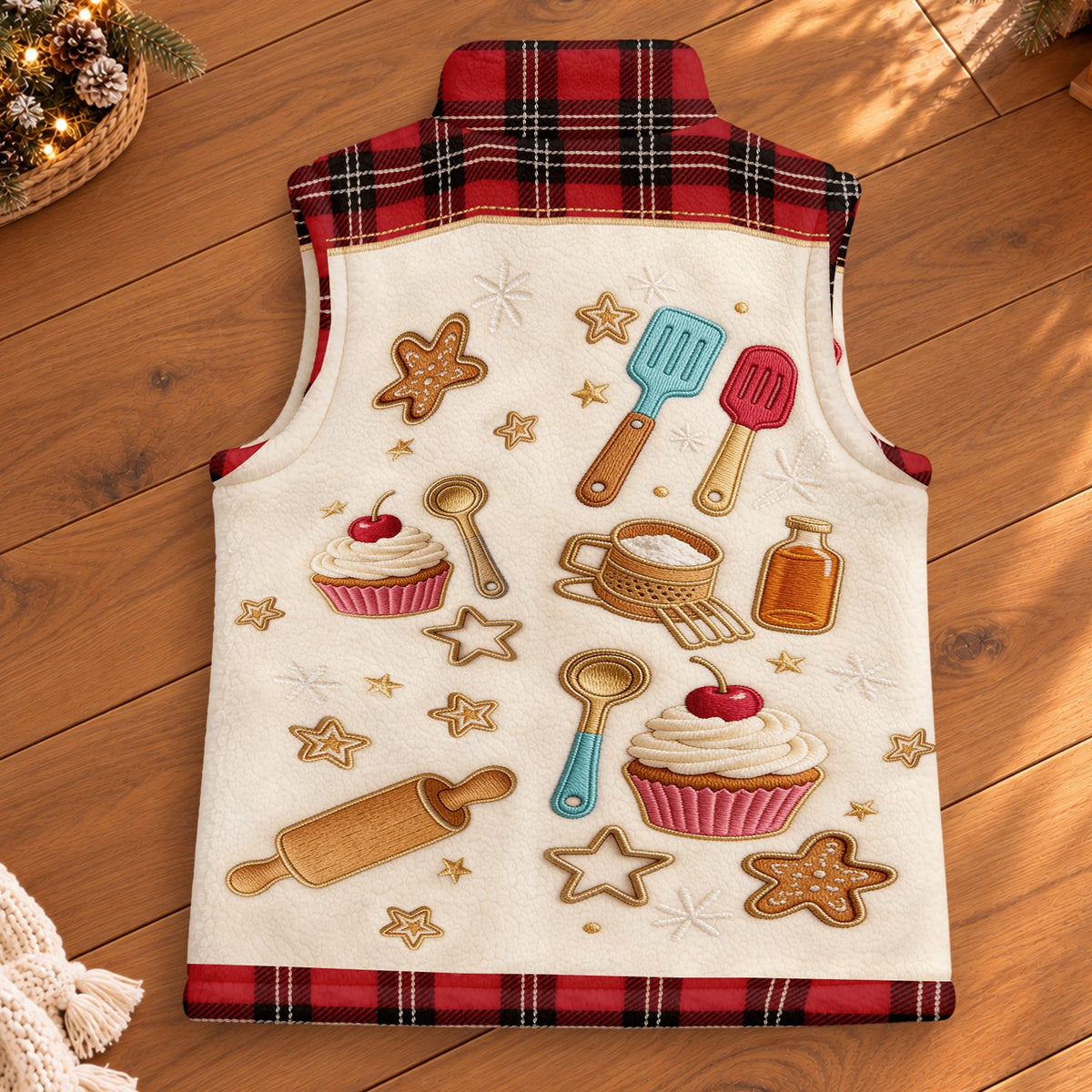 Love Baking - Personalized Baking Flannel Fleece Vest