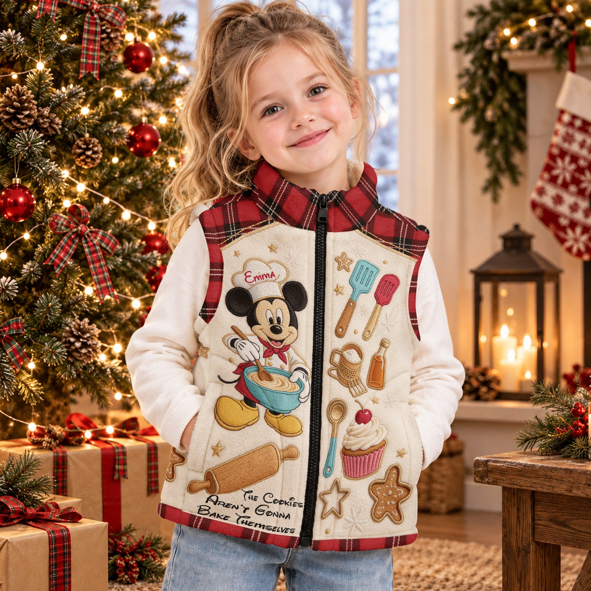 Love Baking - Personalized Baking Flannel Fleece Vest