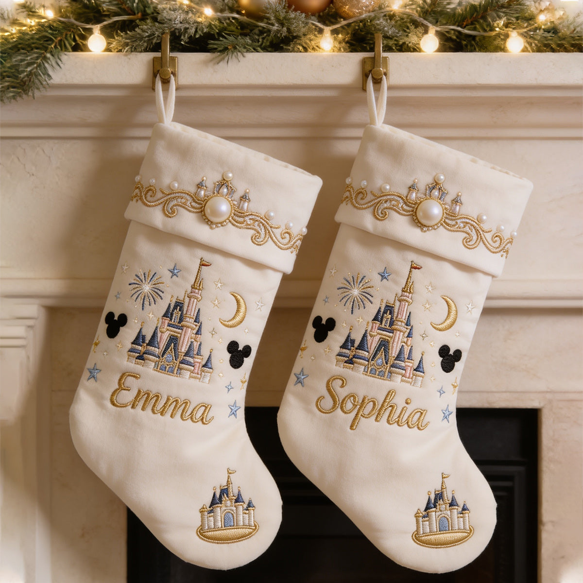 Magical Castle - Personalized Dream Trip Shaped Christmas Stocking