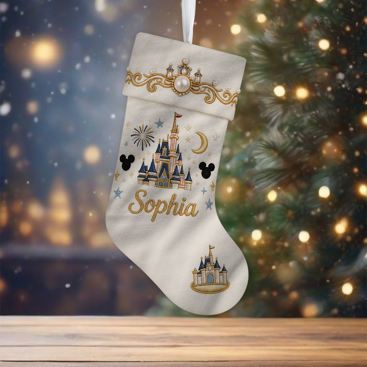 Magical Castle - Personalized Dream Trip Shaped Christmas Stocking