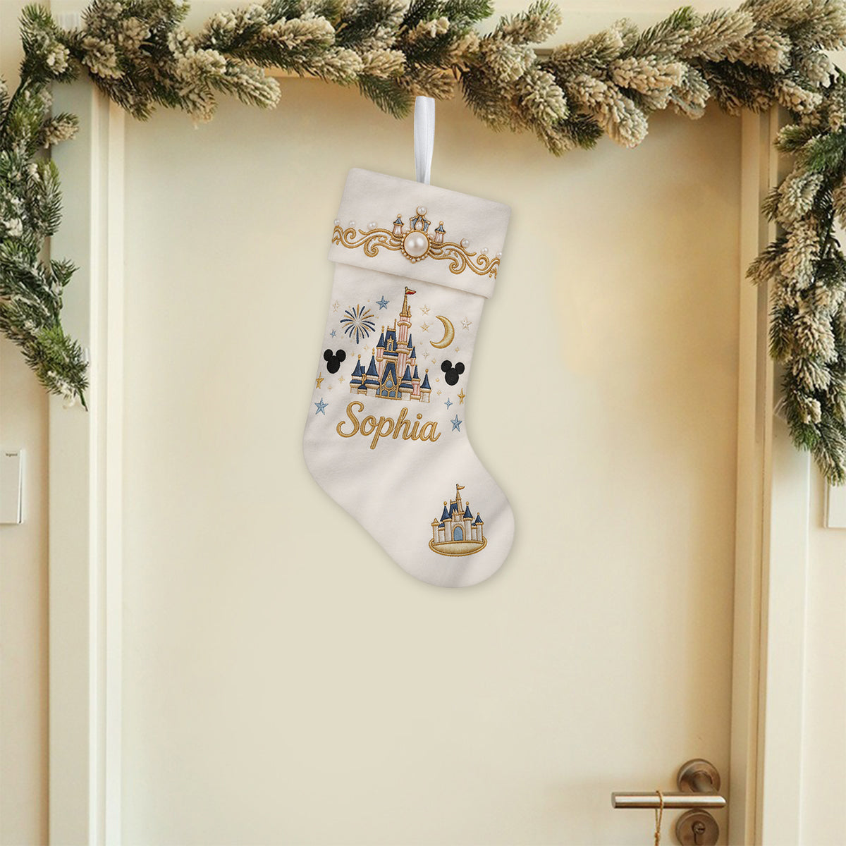 Magical Castle - Personalized Dream Trip Shaped Christmas Stocking