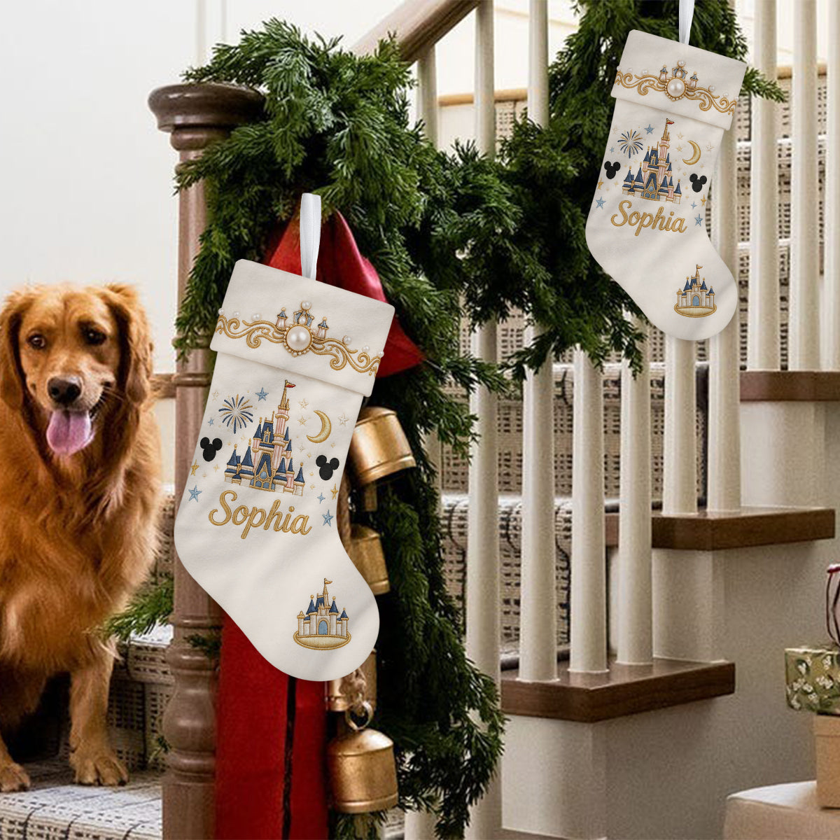Magical Castle - Personalized Dream Trip Shaped Christmas Stocking
