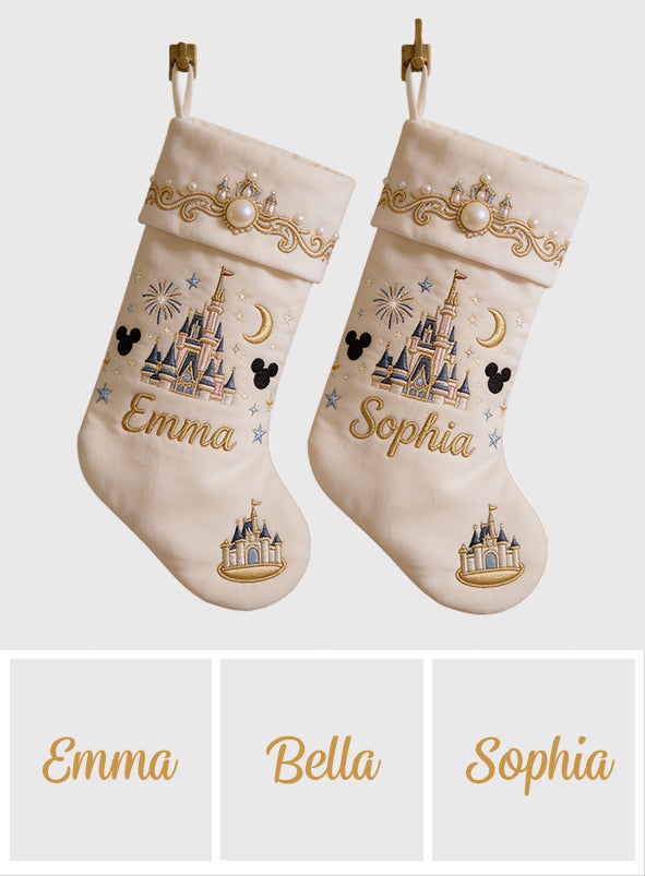 Magical Castle - Personalized Dream Trip Shaped Christmas Stocking