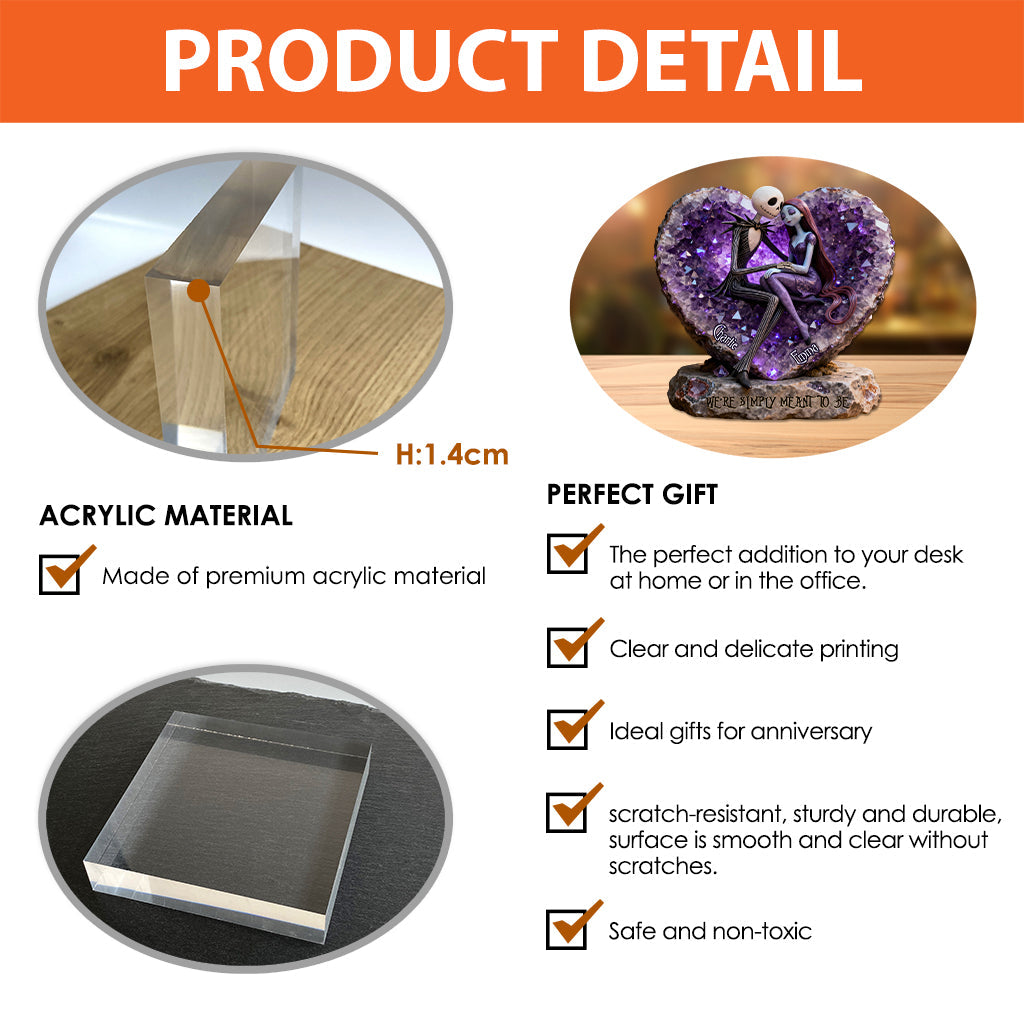 We're Simply Meant To Be - Personalized Nightmare Custom Shaped Acrylic Plaque