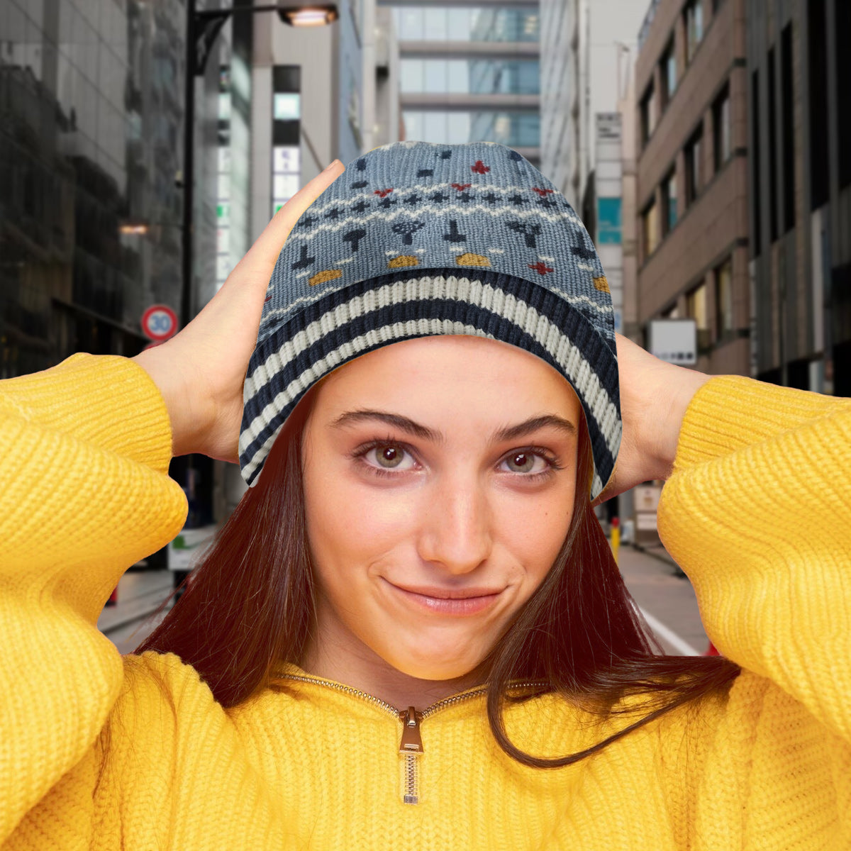 French Rat Chef - Personalized Mouse Beanie Hat With Patches