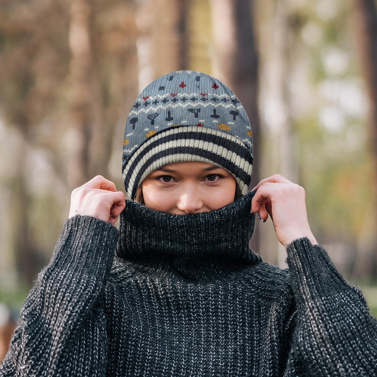 French Rat Chef - Personalized Mouse Beanie Hat With Patches