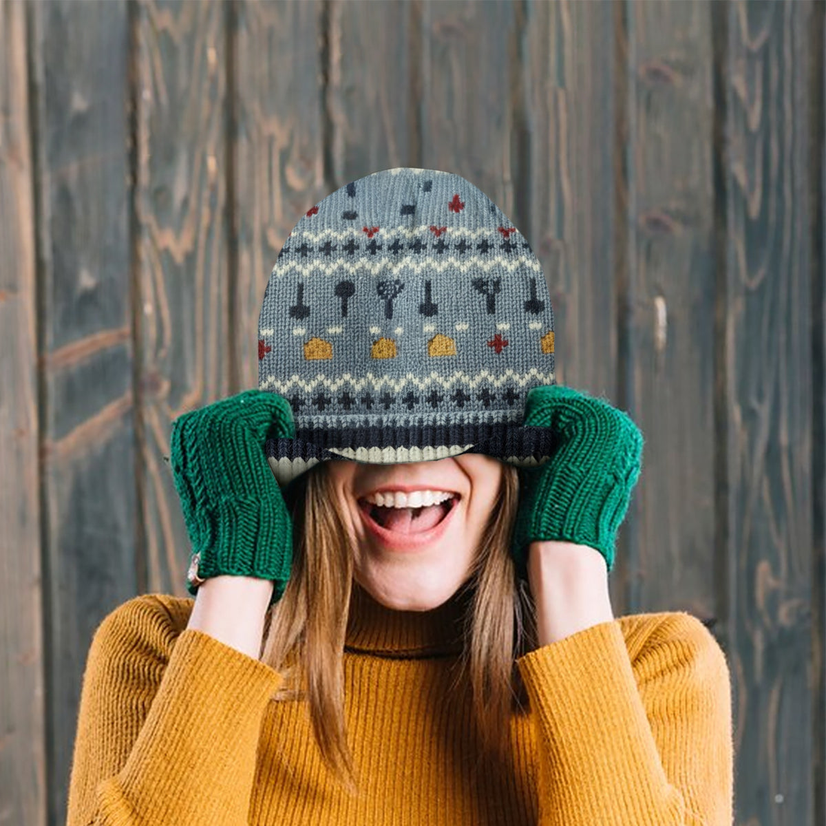 French Rat Chef - Personalized Mouse Beanie Hat With Patches