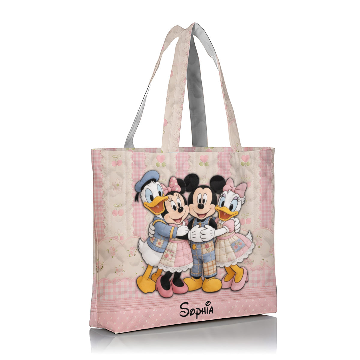 Cartoon Magical Mouse - Personalized Mouse Quilted Tote Bag