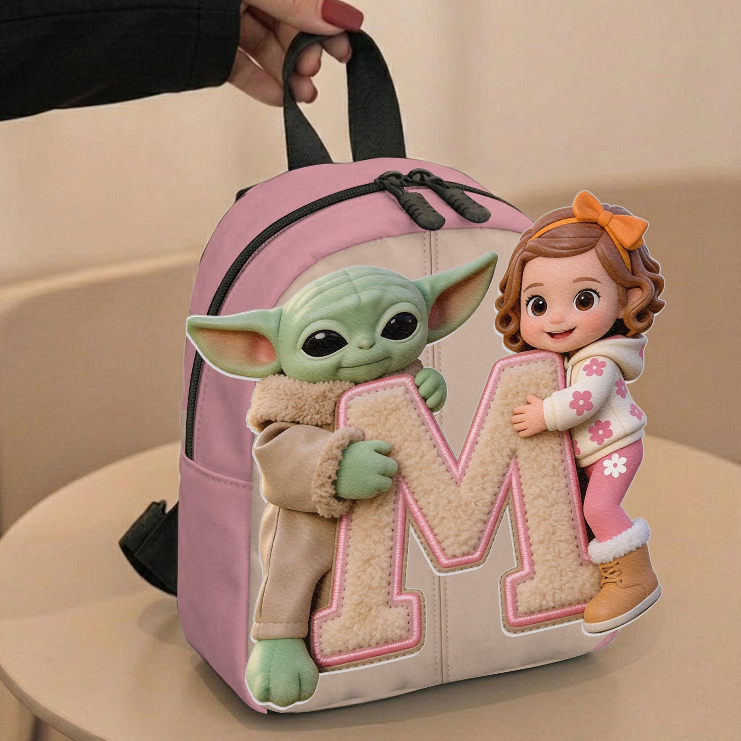 Best Friends - Personalized The Force Changeable Leather Patch Backpack