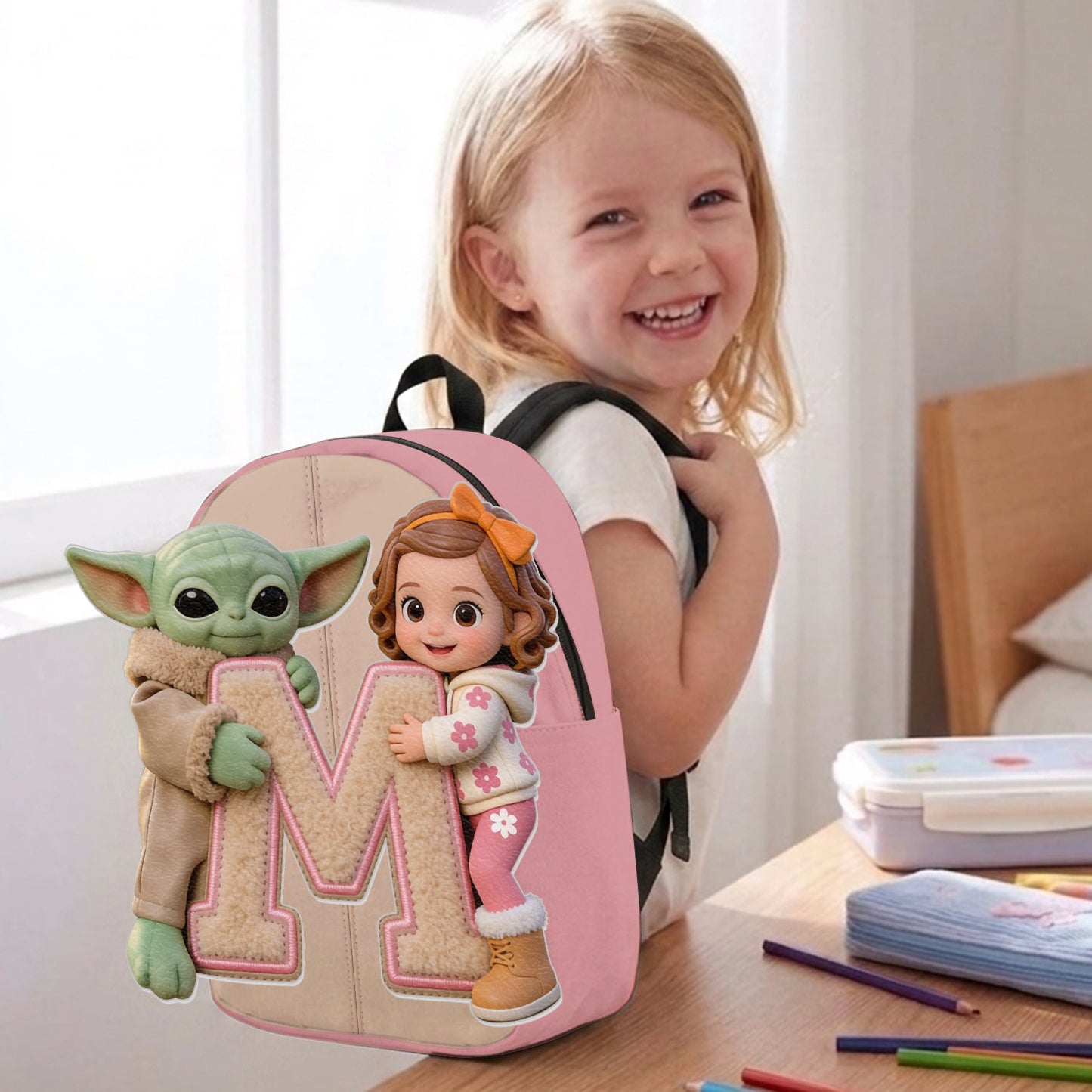 Best Friends - Personalized The Force Changeable Leather Patch Backpack