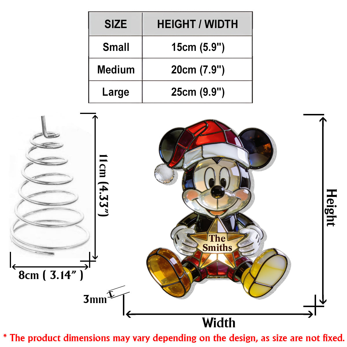Belive In Magic - Personalized Mouse LED Light Tree Topper