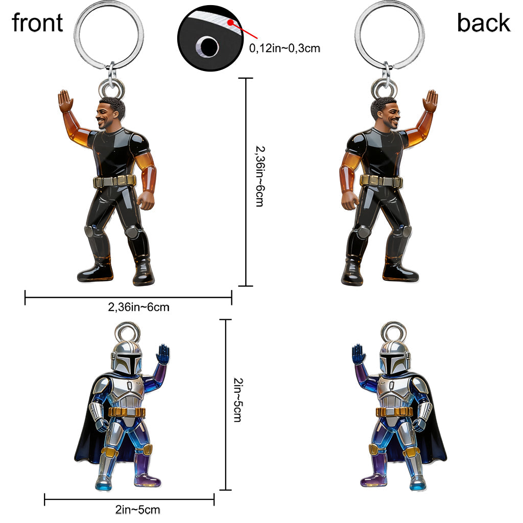 Galactic Guardian - Personalized The Force Premium Keychain With Charms
