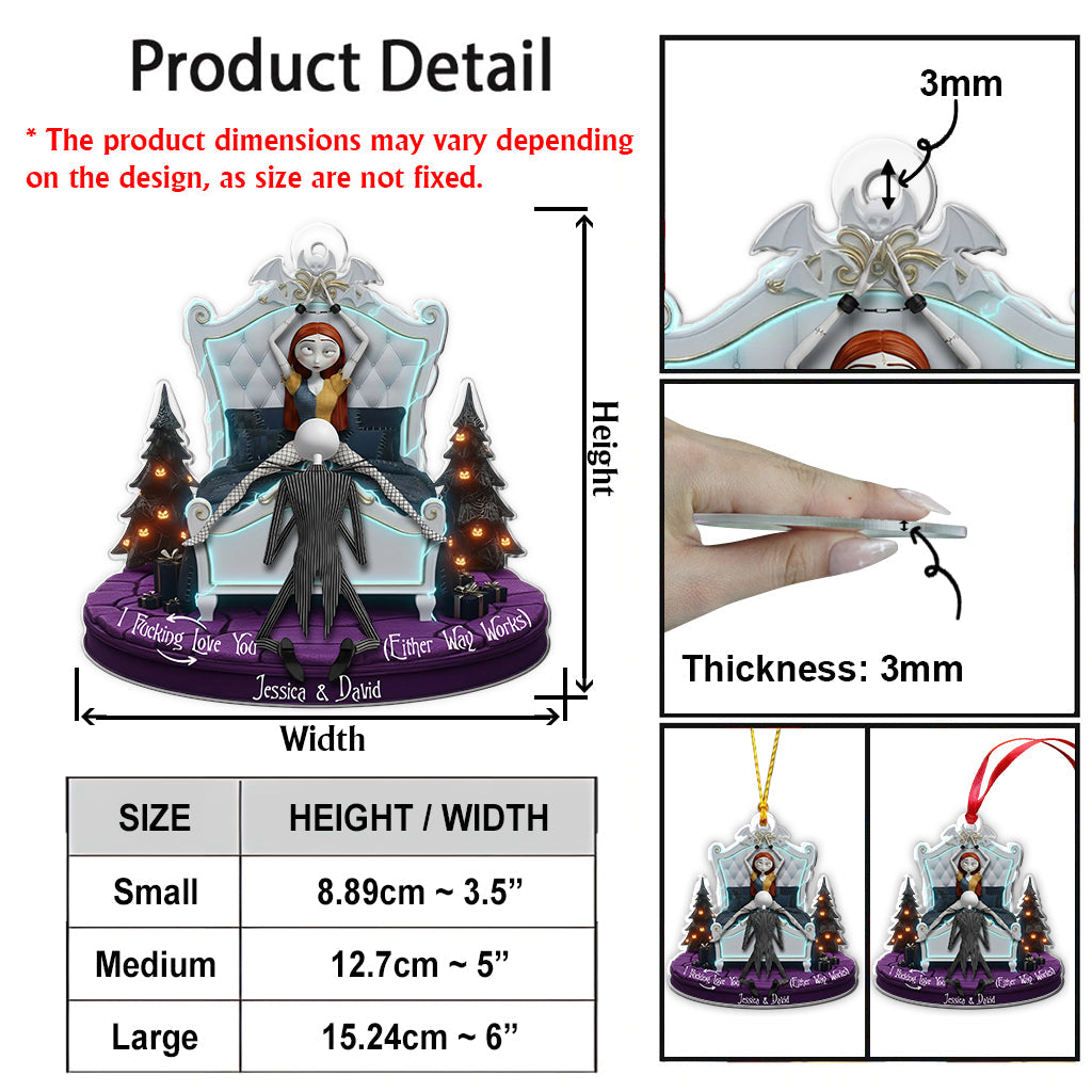 Nightmare Christmas Couple Xmas Movie - Personalized Nightmare Ornament