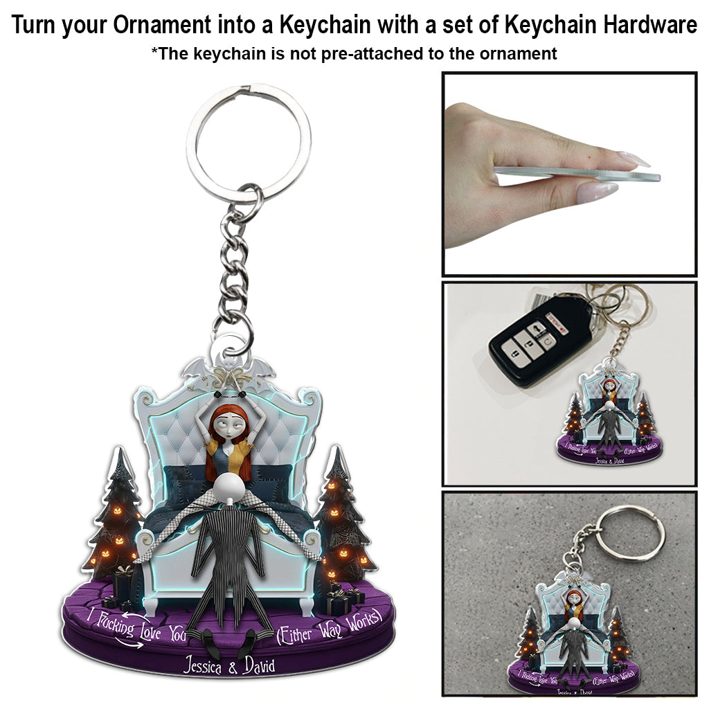 Nightmare Christmas Couple Xmas Movie - Personalized Nightmare Ornament