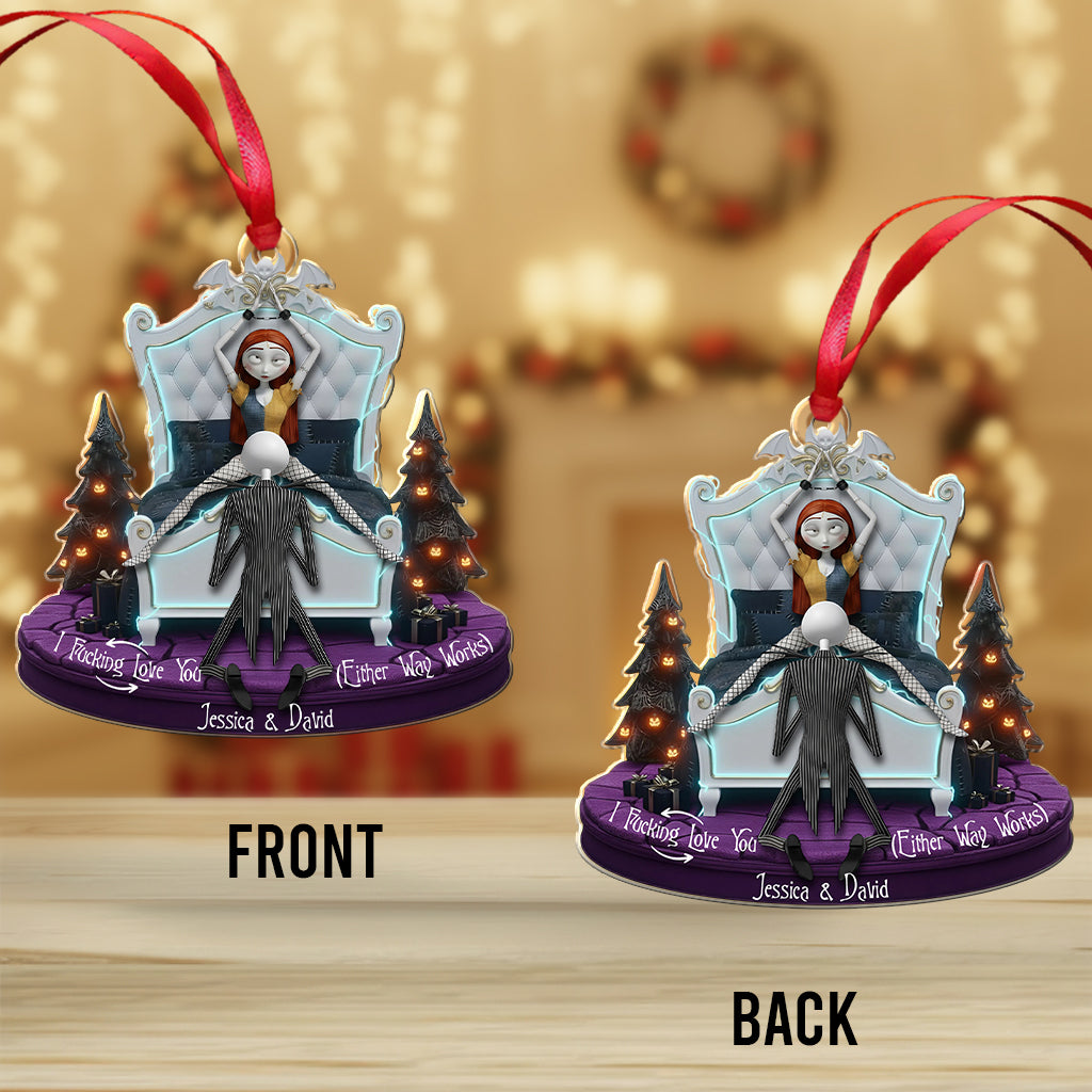 Nightmare Christmas Couple Xmas Movie - Personalized Nightmare Ornament