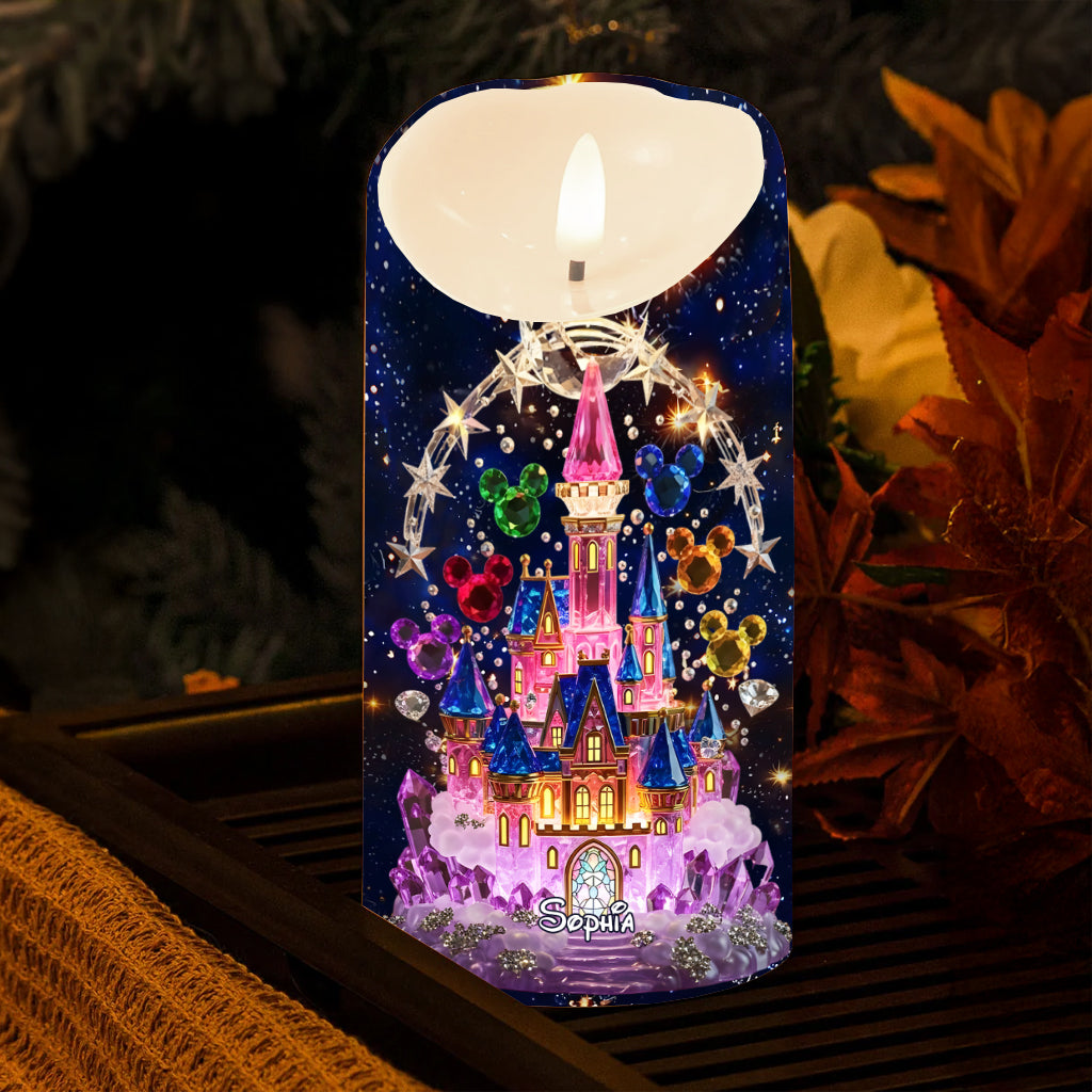 Magical Castle - Personalized Mouse Flameless Candle