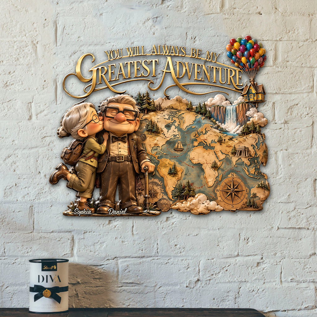 You Will Always Be My Greatest Adventure - Personalized Up Movie Couple 3D Printed Cut Metal Sign