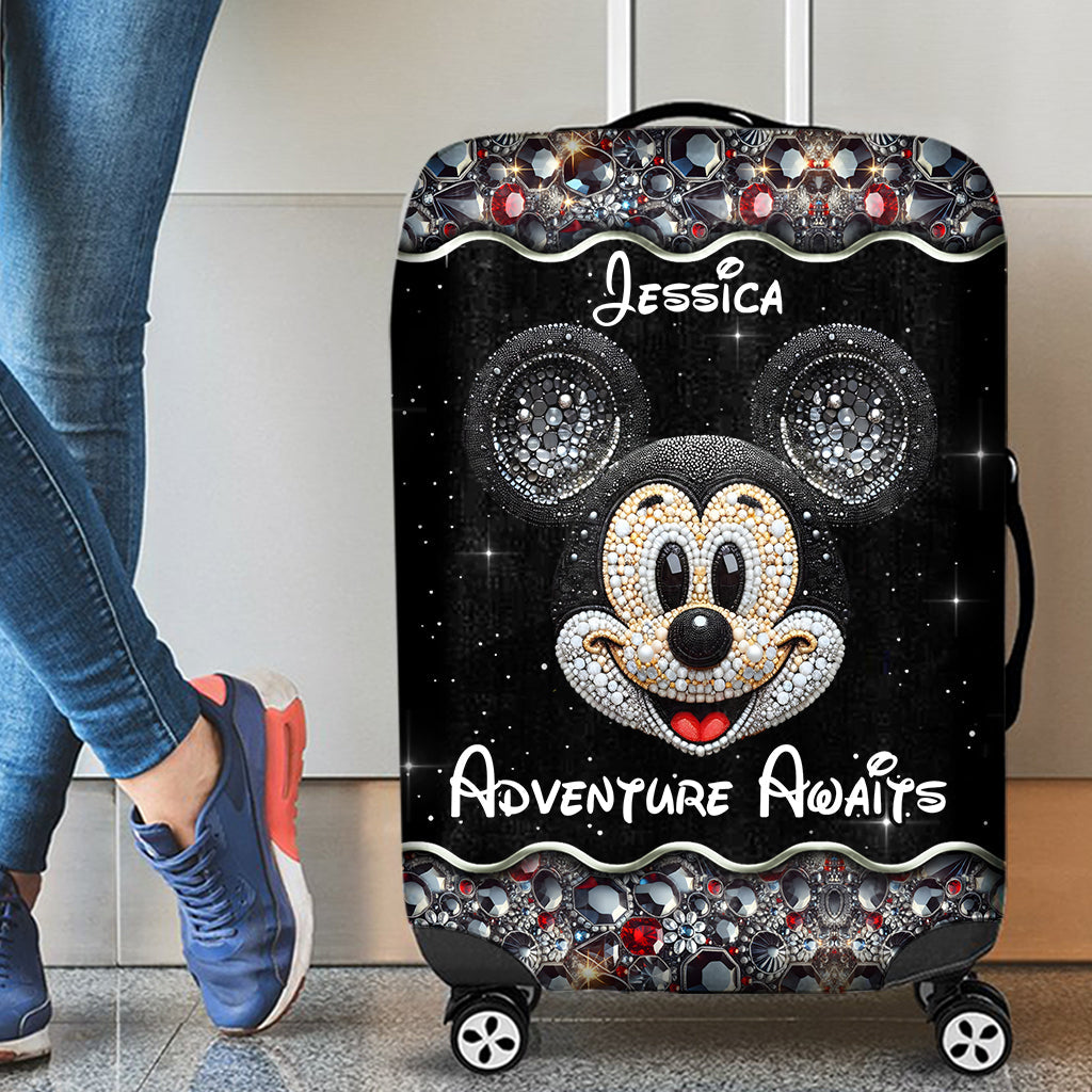 Adventure Awaits - Personalized Mouse Luggage Cover