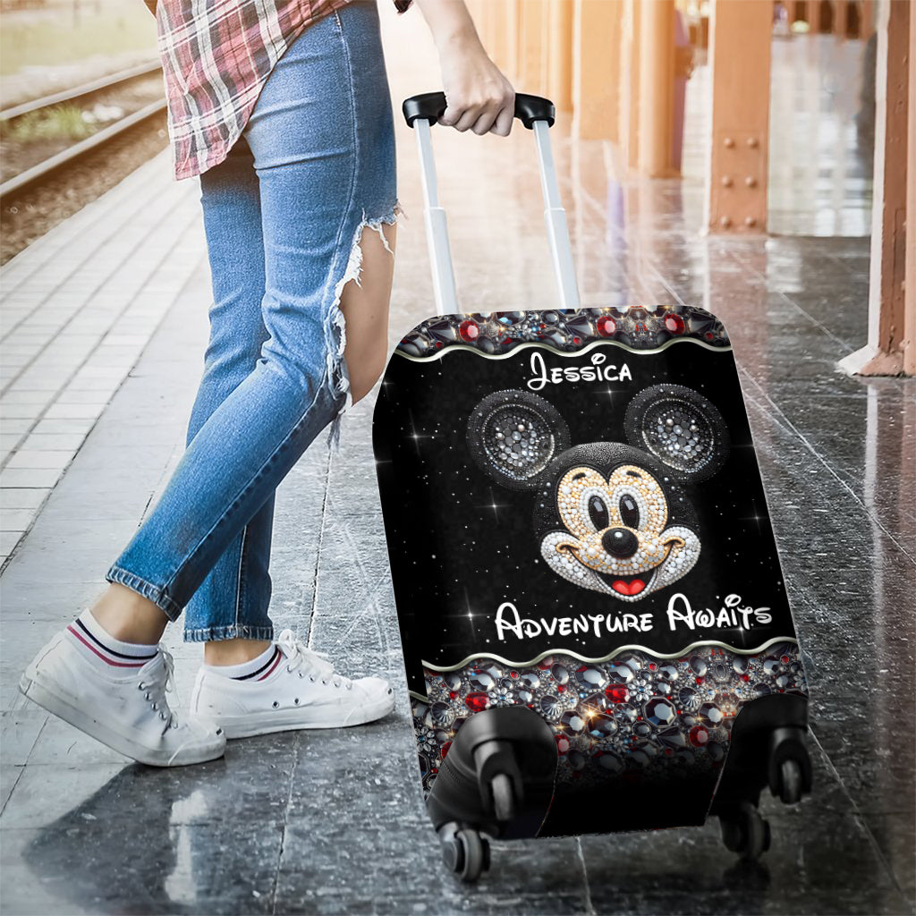 Adventure Awaits - Personalized Mouse Luggage Cover