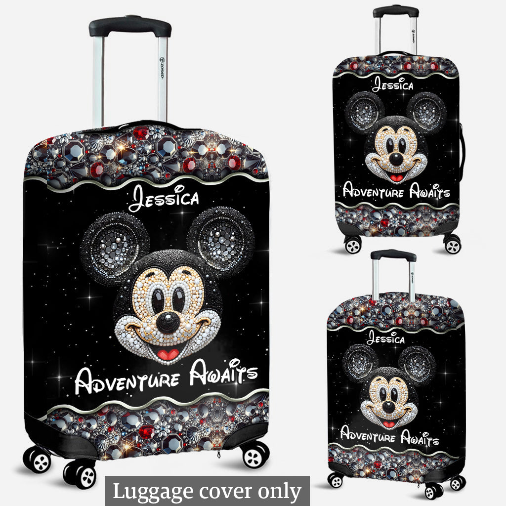 Adventure Awaits - Personalized Mouse Luggage Cover