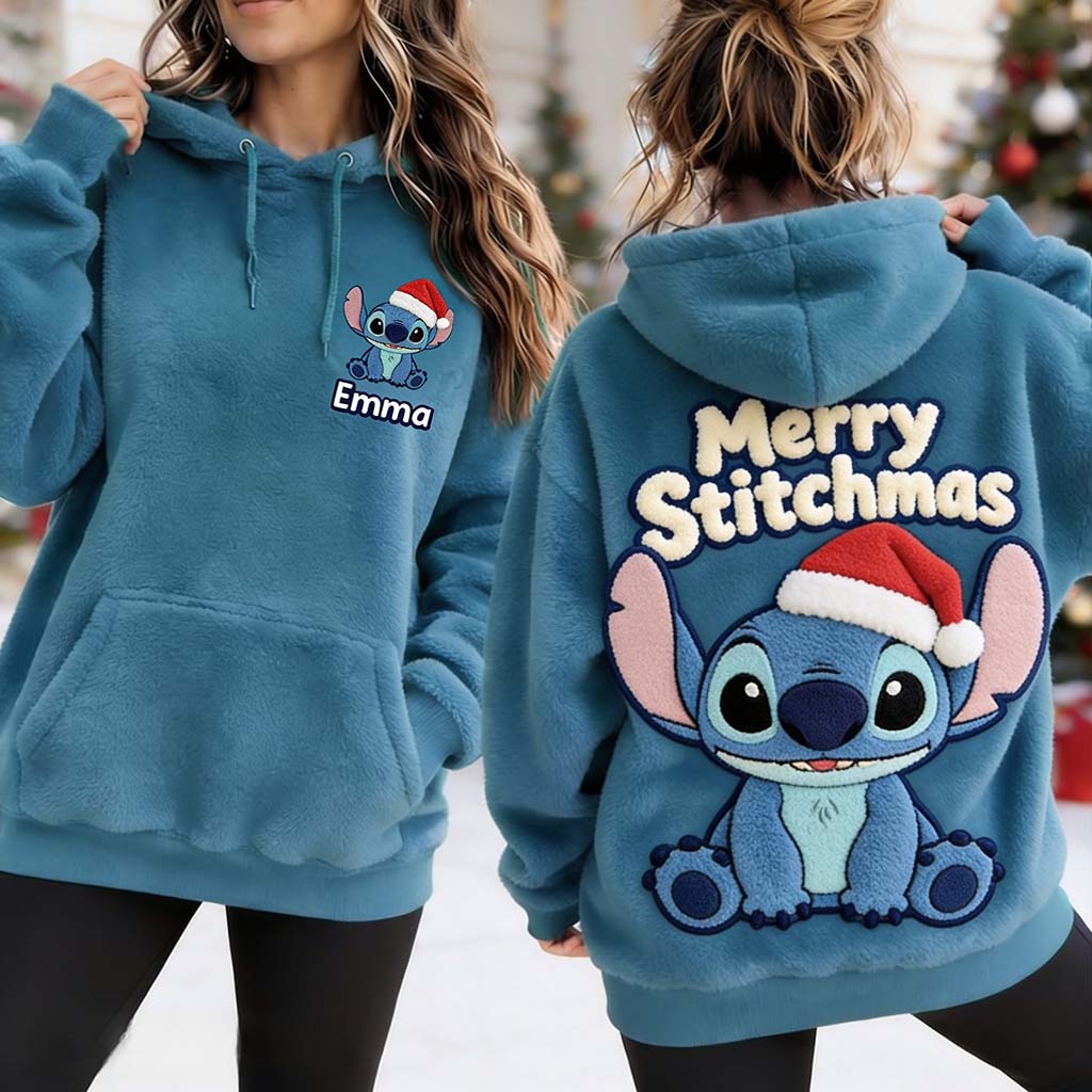Merry Stitchmas - Personalized Ohana Fleece Hoodie