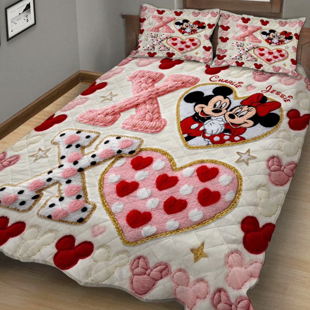 You And Me - Personalized Mouse Quilt Set