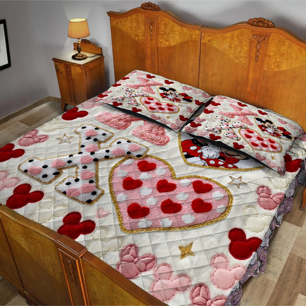 You And Me - Personalized Mouse Quilt Set