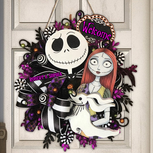 Welcome To Our Home - Personalized Nightmare Custom Shaped Wood Sign