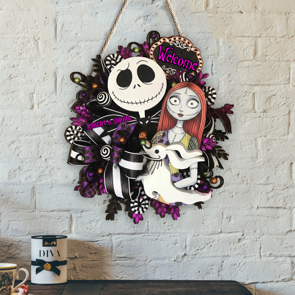 Welcome To Our Home - Personalized Nightmare Custom Shaped Wood Sign