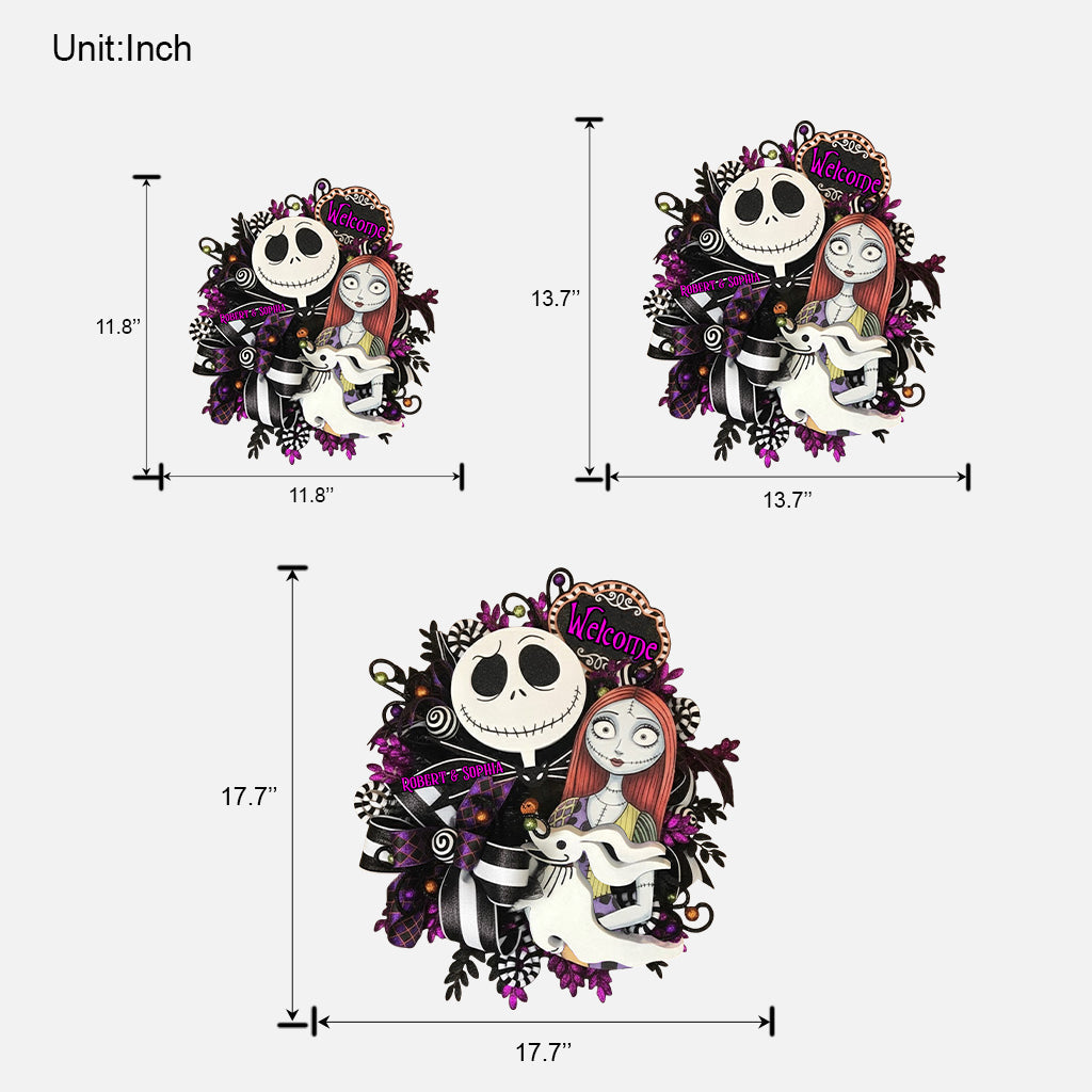 Welcome To Our Home - Personalized Nightmare Custom Shaped Wood Sign