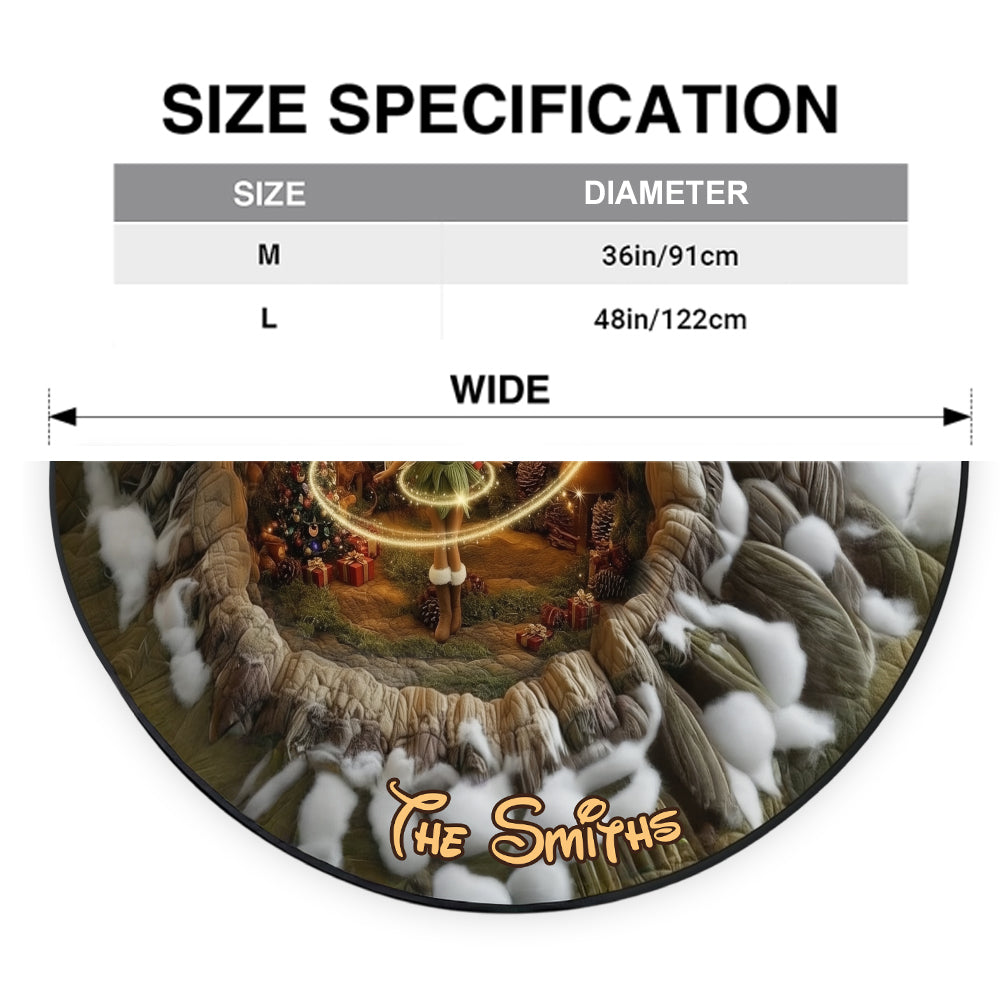 Believe In Magic - Personalized Mouse Shaped Tree Skirt