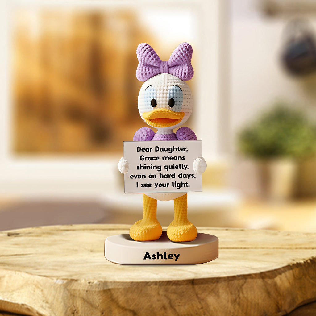 Magical Emotion Support - Personalized Crochet Mouse Custom Shaped Acrylic Plaque