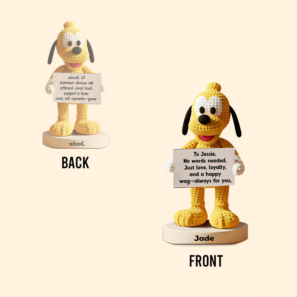 Magical Emotion Support - Personalized Crochet Mouse Custom Shaped Acrylic Plaque