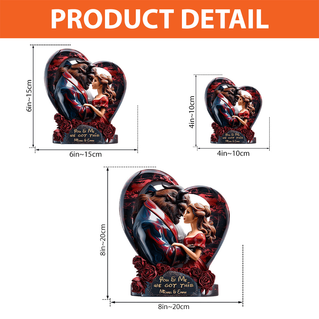 You & Me We Got This - Personalized Couple Custom Shaped Acrylic Plaque
