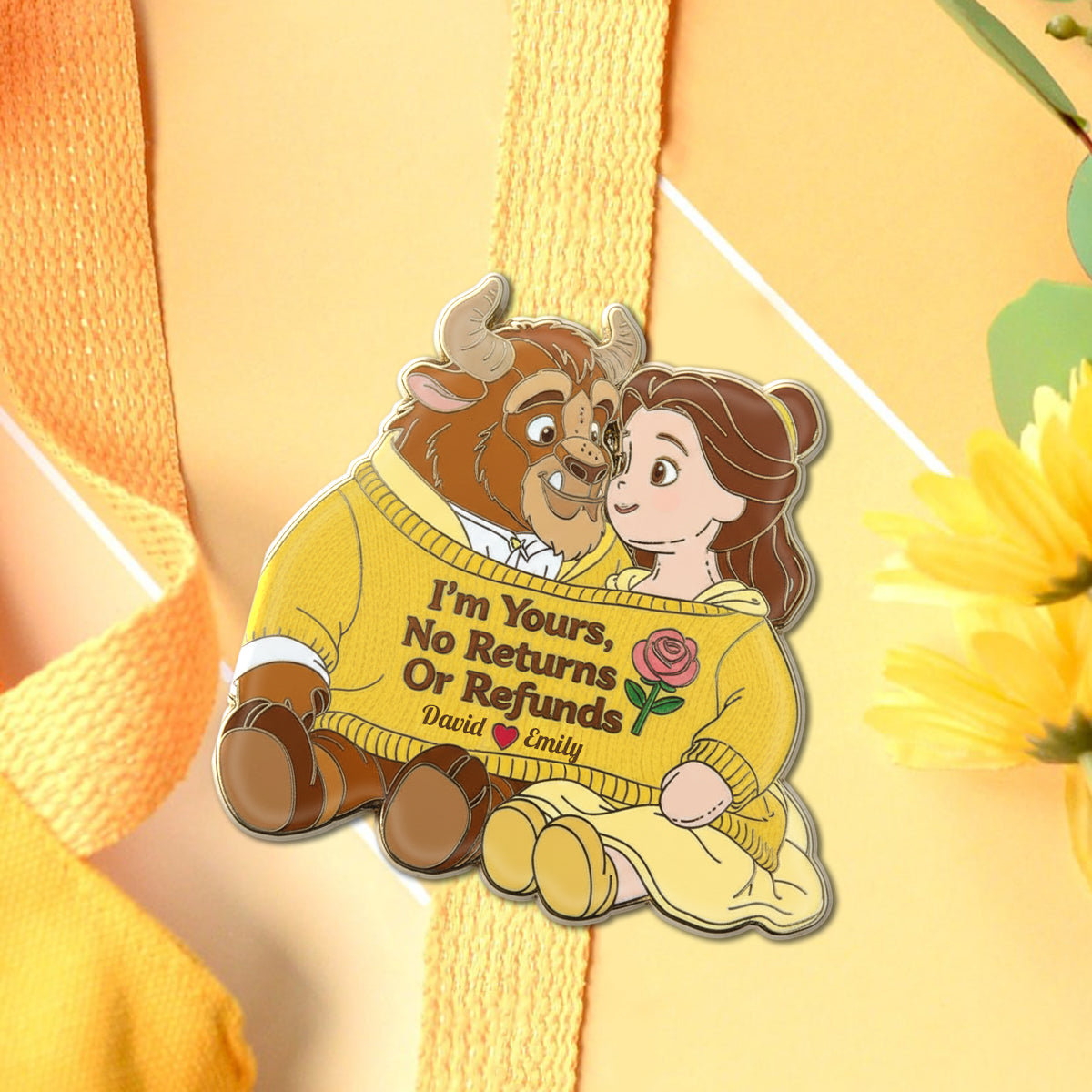 I Am Yours - Personalized Beauty And The Beast Pin