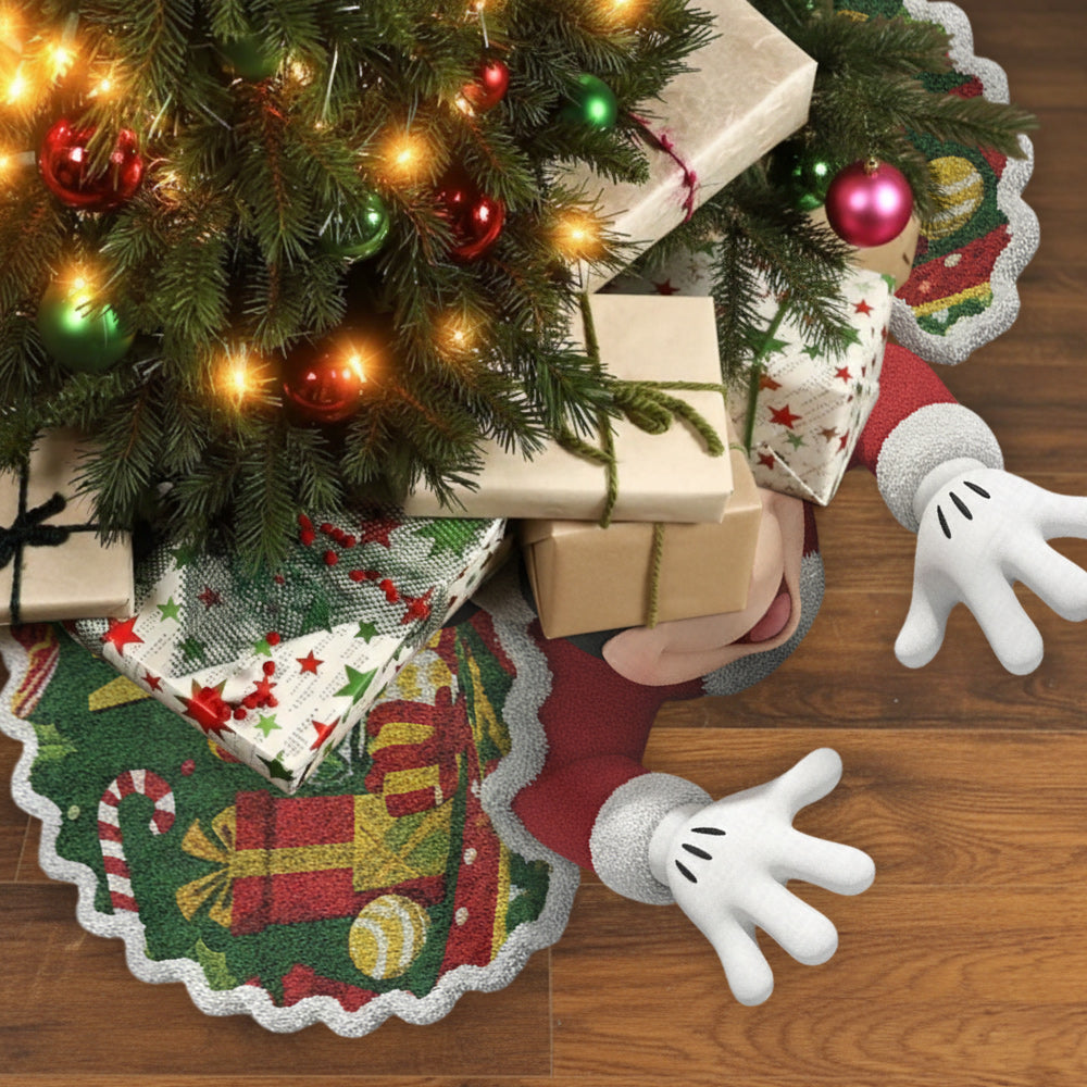 Merry Christmas - Personalized Mouse Shaped Tree Skirt