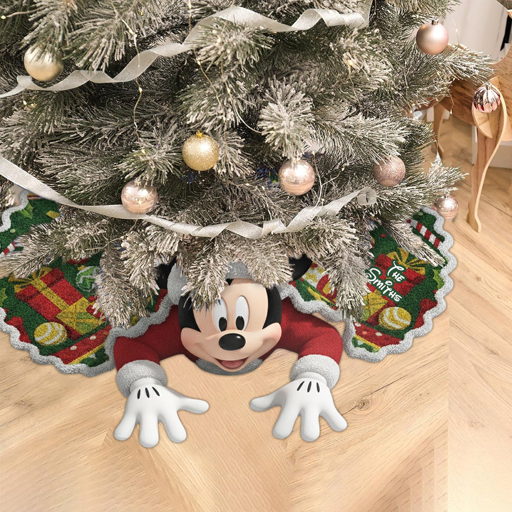 Merry Christmas - Personalized Mouse Shaped Tree Skirt