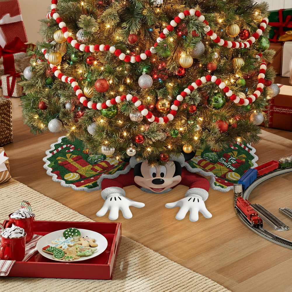 Merry Christmas - Personalized Mouse Shaped Tree Skirt