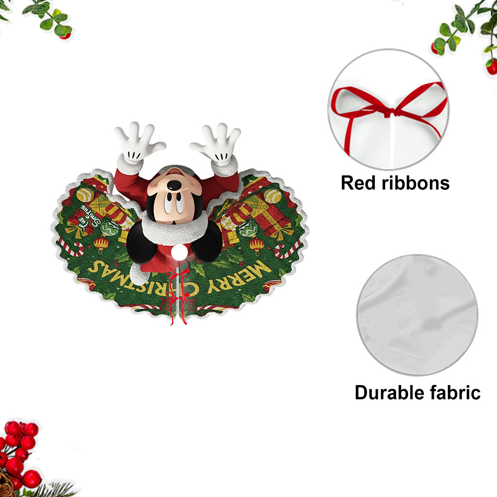 Merry Christmas - Personalized Mouse Shaped Tree Skirt
