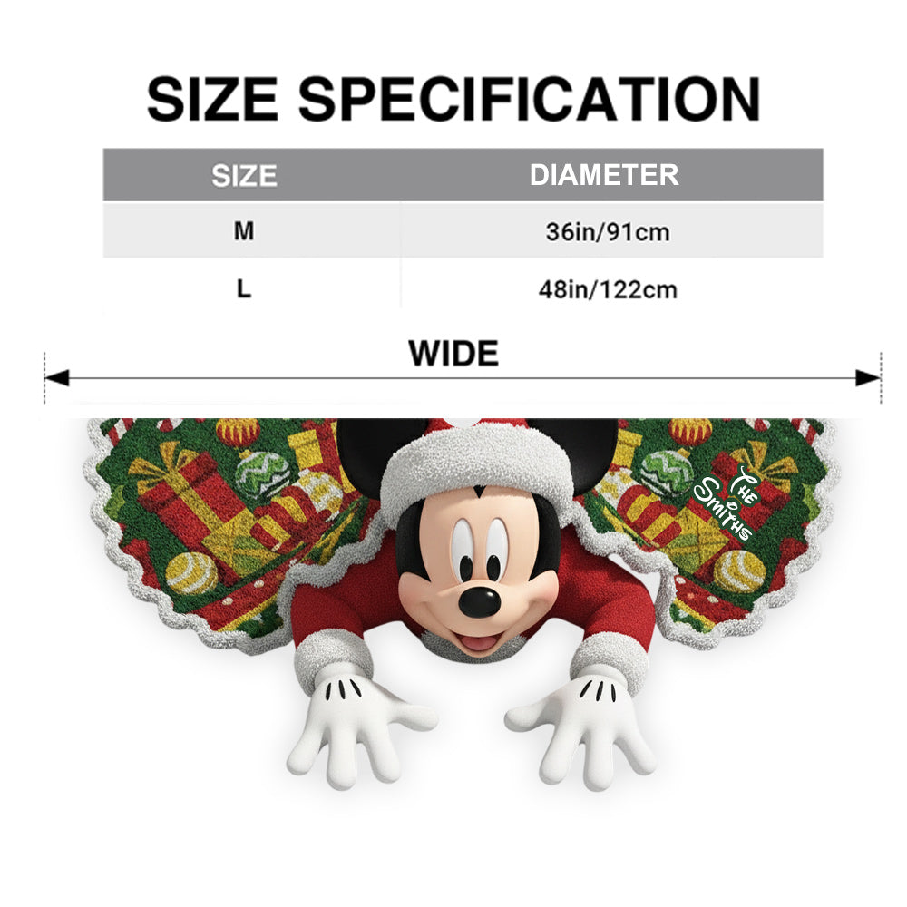 Merry Christmas - Personalized Mouse Shaped Tree Skirt