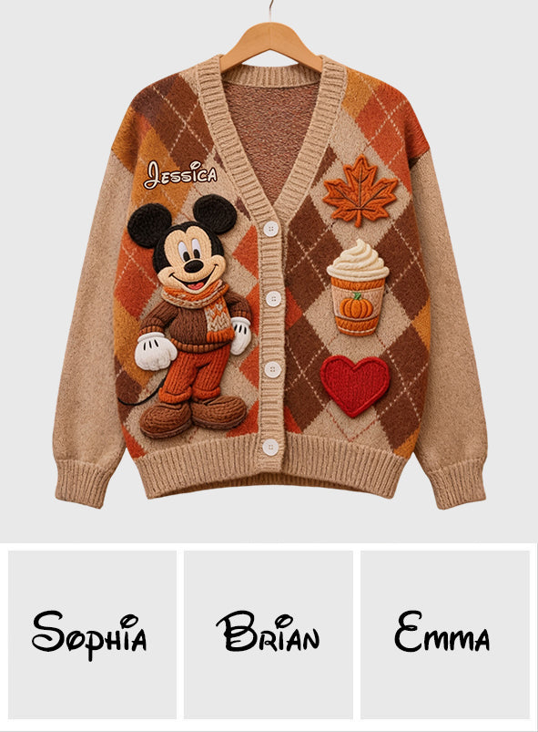 Wonderful Time Of The Year - Personalized Mouse Cardigan Sweater
