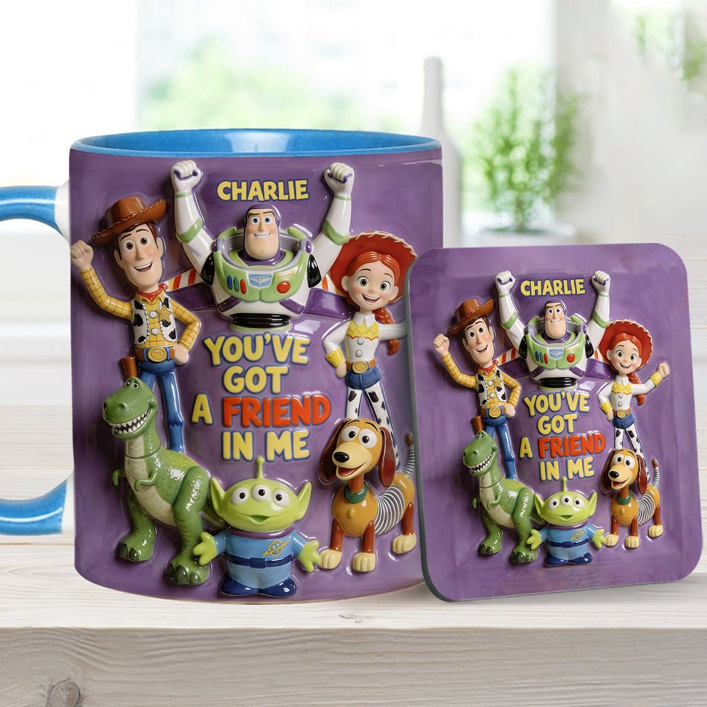 You've Got A Friend In Me - Personalized Toy Story Accent Mug & Coaster