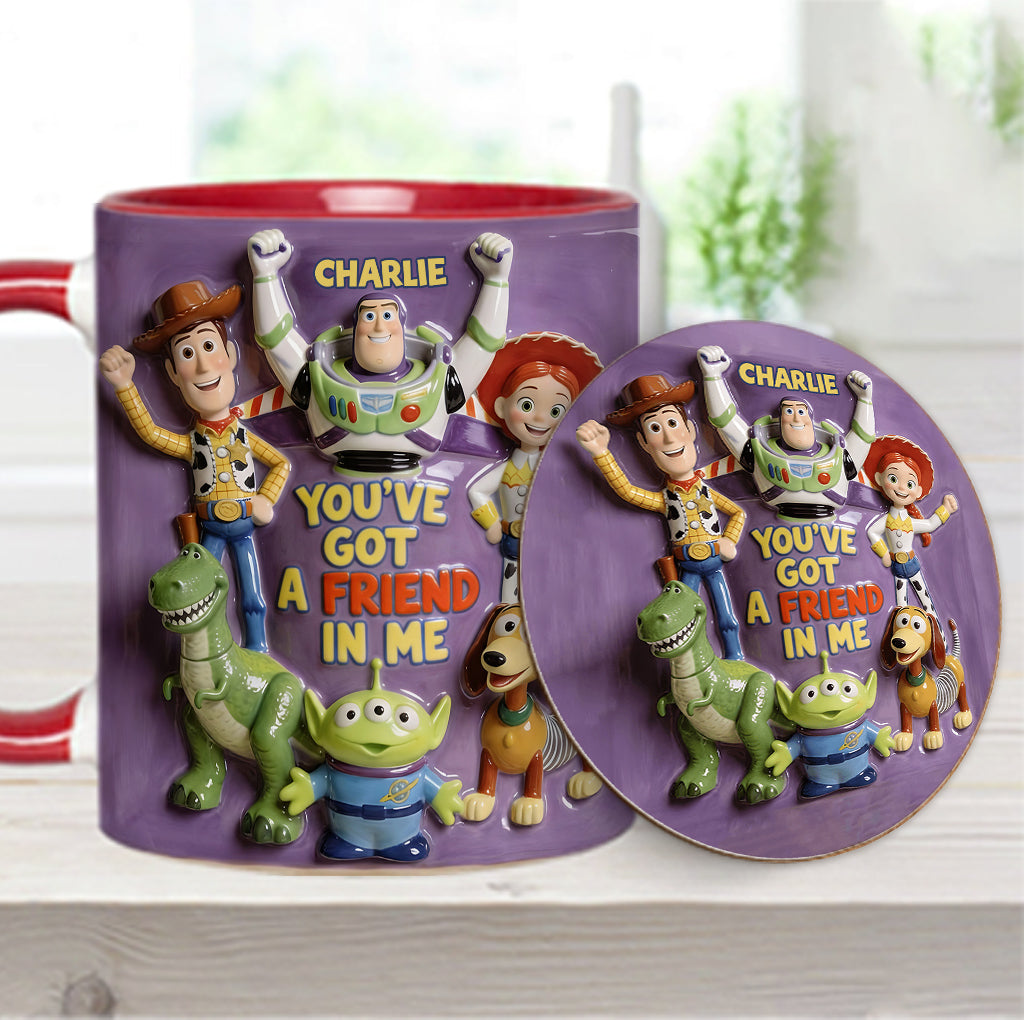 You've Got A Friend In Me - Personalized Toy Story Accent Mug & Coaster