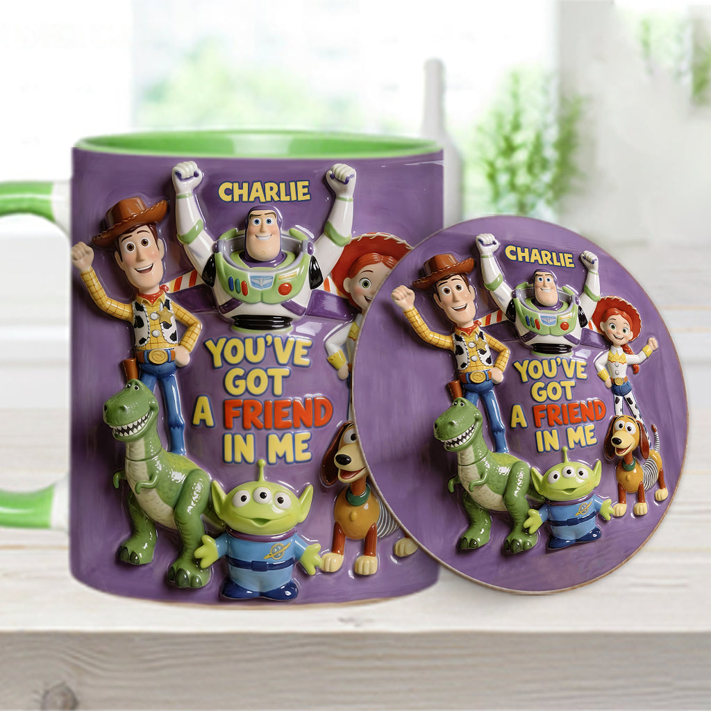 You've Got A Friend In Me - Personalized Toy Story Accent Mug & Coaster