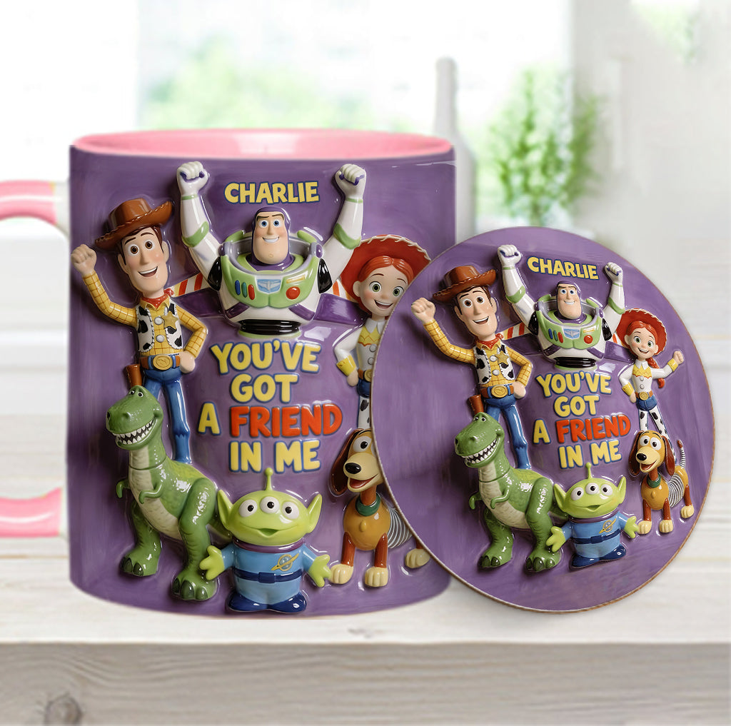 You've Got A Friend In Me - Personalized Toy Story Accent Mug & Coaster