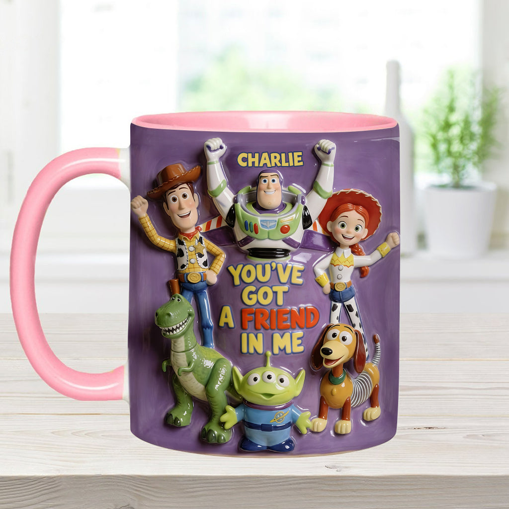 You've Got A Friend In Me - Personalized Toy Story Accent Mug & Coaster
