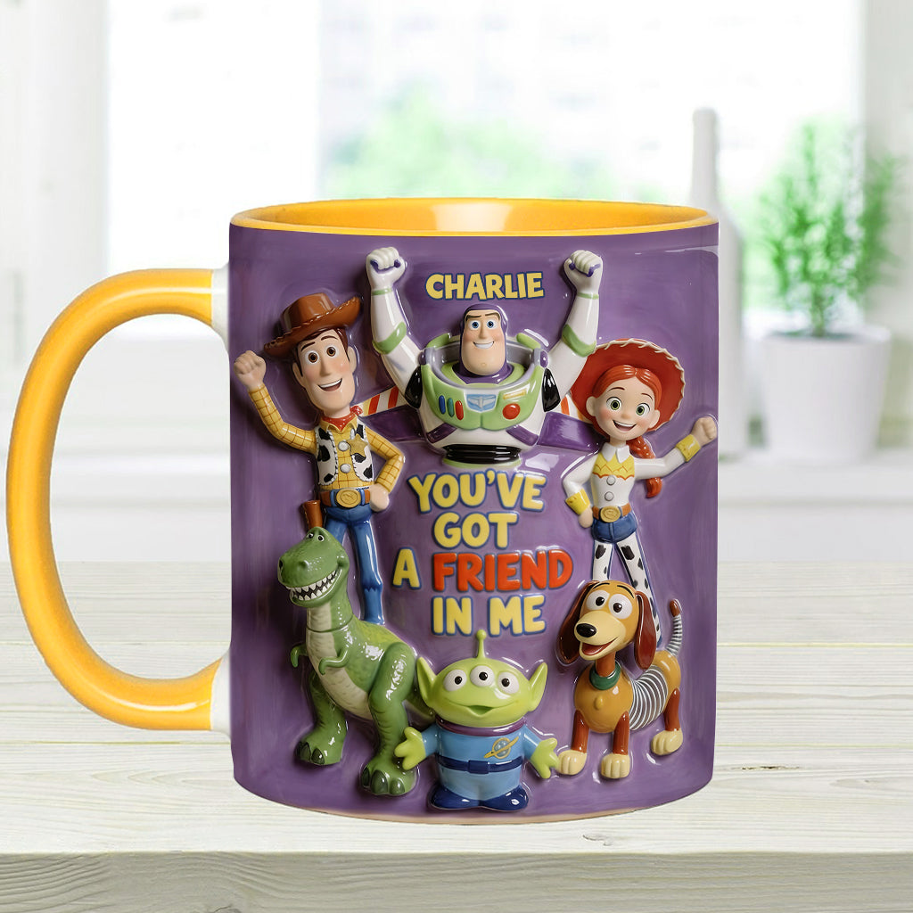 You've Got A Friend In Me - Personalized Toy Story Accent Mug & Coaster