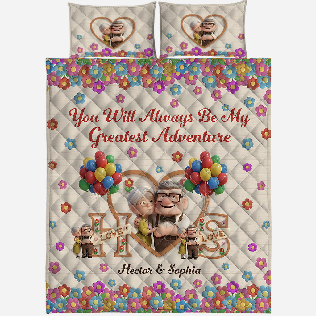 You Are My Greatest Adventure - Personalized Mouse Quilt Set