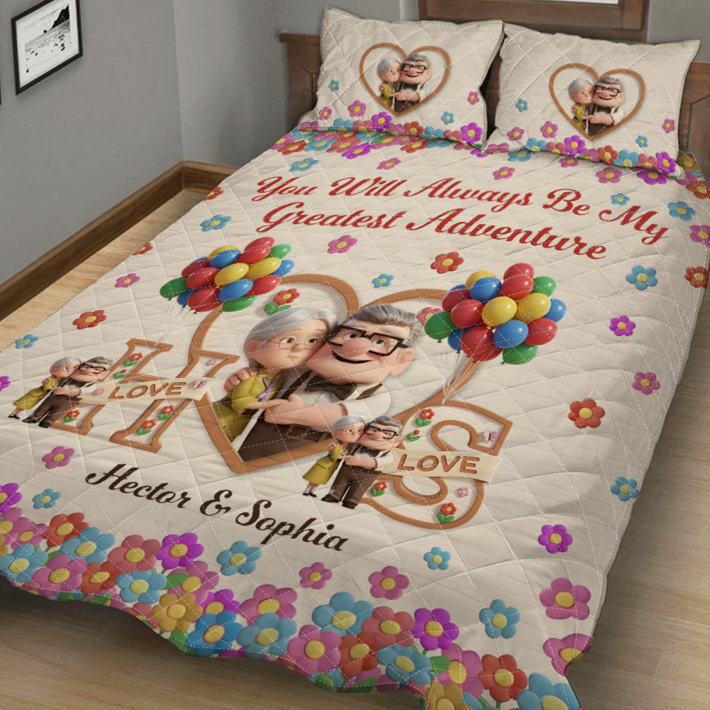 You Are My Greatest Adventure - Personalized Mouse Quilt Set